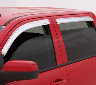 AVS Ventvisor Outside Mount Window Deflectors (F&R): Jeep Grand Cherokee 2011-2021 3.6L/5.7L - Chrome
