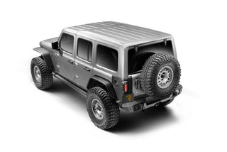 Go Rhino Trailline Full Width Rear Bumper: Jeep Wrangler (2018-2026) - Black Powder Coat