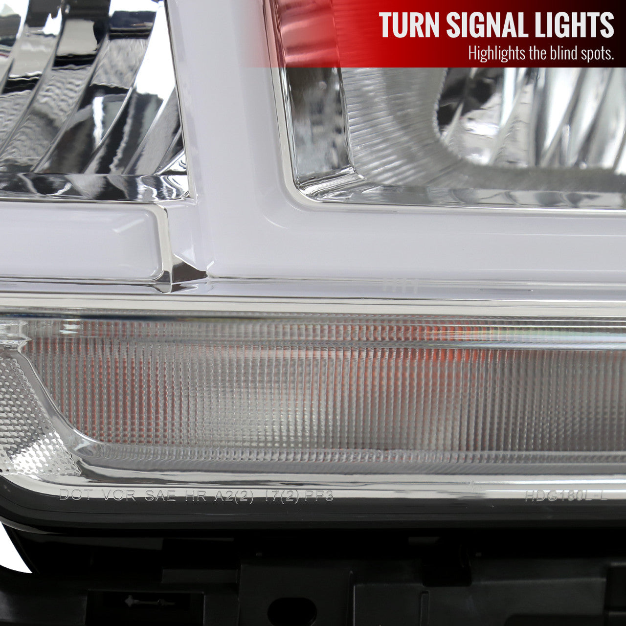 Spec D DRL LED Headlights (Chrome): Ram 2500 & 3500 2019 - 2024