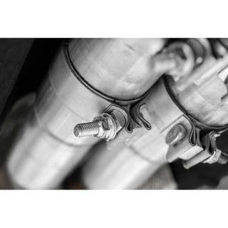 MBRP Race Series Cat-Back 3" Dual Split Rear Exhaust (Stainless Steel, Carbon Fiber Tips): Dodge Challenger 6.4L 392 & 6.2L SRT Hellcat 2015 - 2023