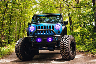 ORACLE Lighting LED Fog Light Halo Kit UV/Purple: Jeep Wrangler 2007-2017 3.6L/3.8L V6