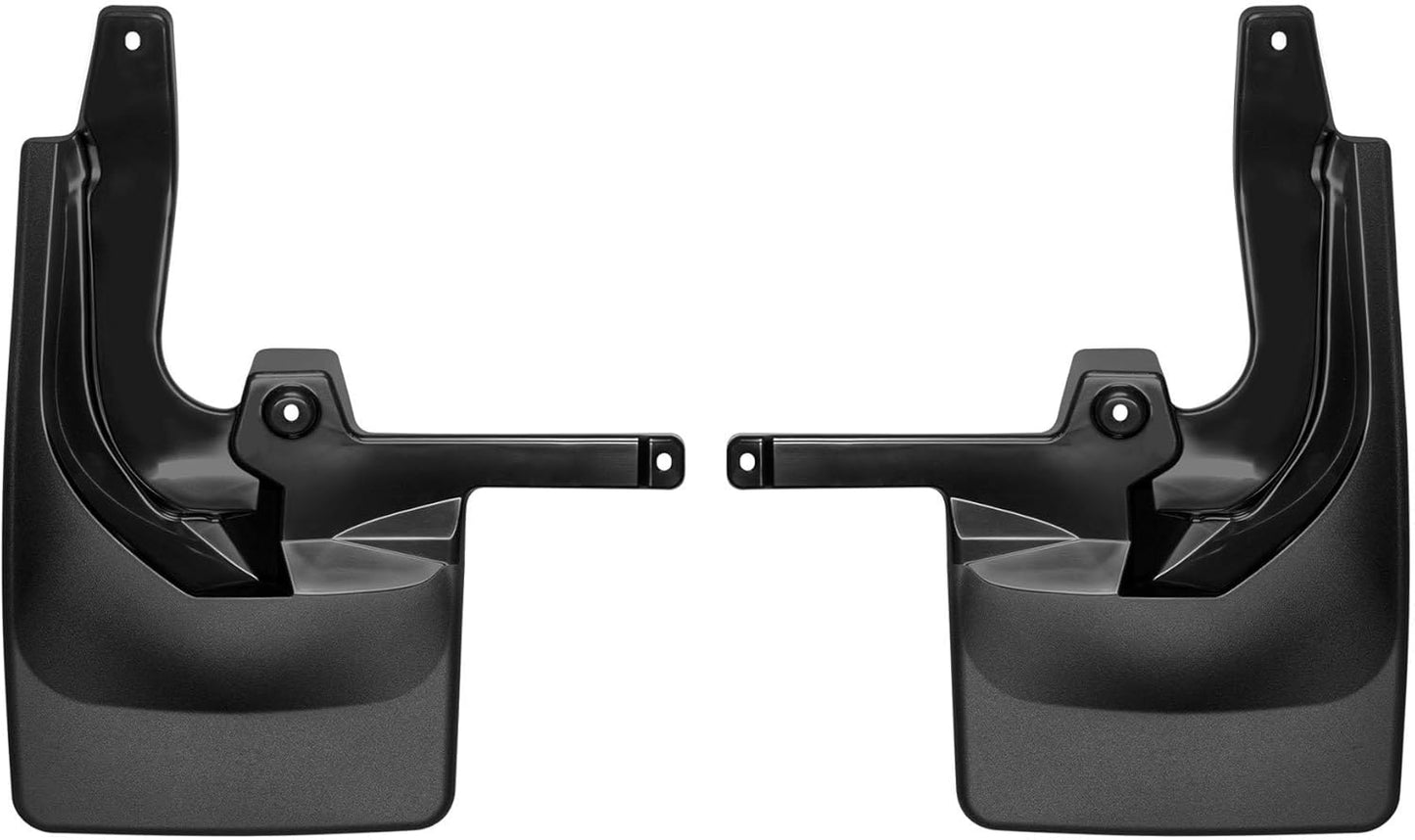 WeatherTech Rear MudFlaps (2PC, Black): Jeep Wrangler 2018 - 2025 (w/OUT Safety Group Package)