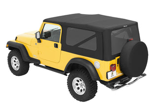 Bestop Replace A-Top Sailcloth Soft Top (F&R): Jeep Wrangler TJ 2004-2006 4.0L I6 - Black Diamond