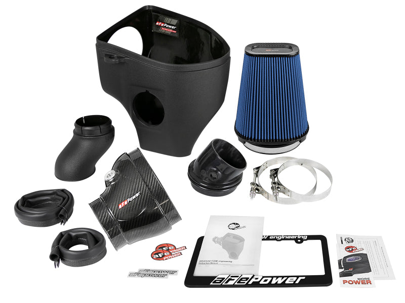 AFE Track Series Carbon Fiber Cold Air Intake System (w/Pro 5R Filter): Dodge Challenger 6.2L Hellcat Redeye / Demon ONLY 2019 - 2023