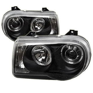 Spyder LED Dual Halo Projector Headlights (Black): Chrysler 300C 2005 - 2010