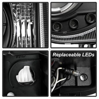 Spyder LED Dual Halo Projector Headlights (Black): Chrysler 300C 2005 - 2010