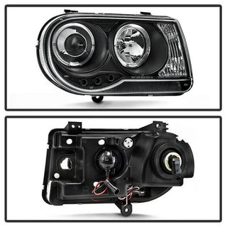 Spyder LED Dual Halo Projector Headlights (Black): Chrysler 300C 2005 - 2010