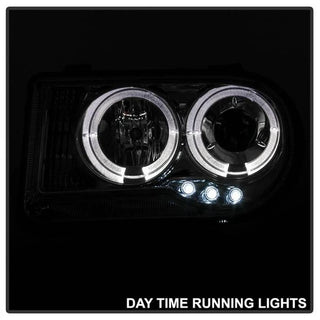 Spyder LED Dual Halo Projector Headlights (Chrome): Chrysler 300C 2005 - 2010