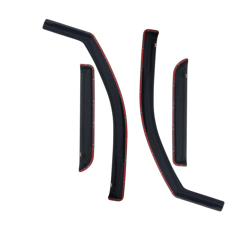 Westin 2009-2018 Dodge/Ram Quad Cab Wade In-Channel Wind Deflector 4pc - Smoke