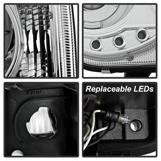 Spyder LED Dual Halo Projector Headlights (Chrome): Chrysler 300C 2005 - 2010