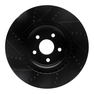 DFC 12-25 Dodge Durango Front Right Drilled & Slotted Black Brake Rotor