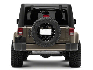 Raxiom Axial Series License Plate Bracket w/ LED Brake Light: Fits Most Jeep Wrangler Models (2007-2018)