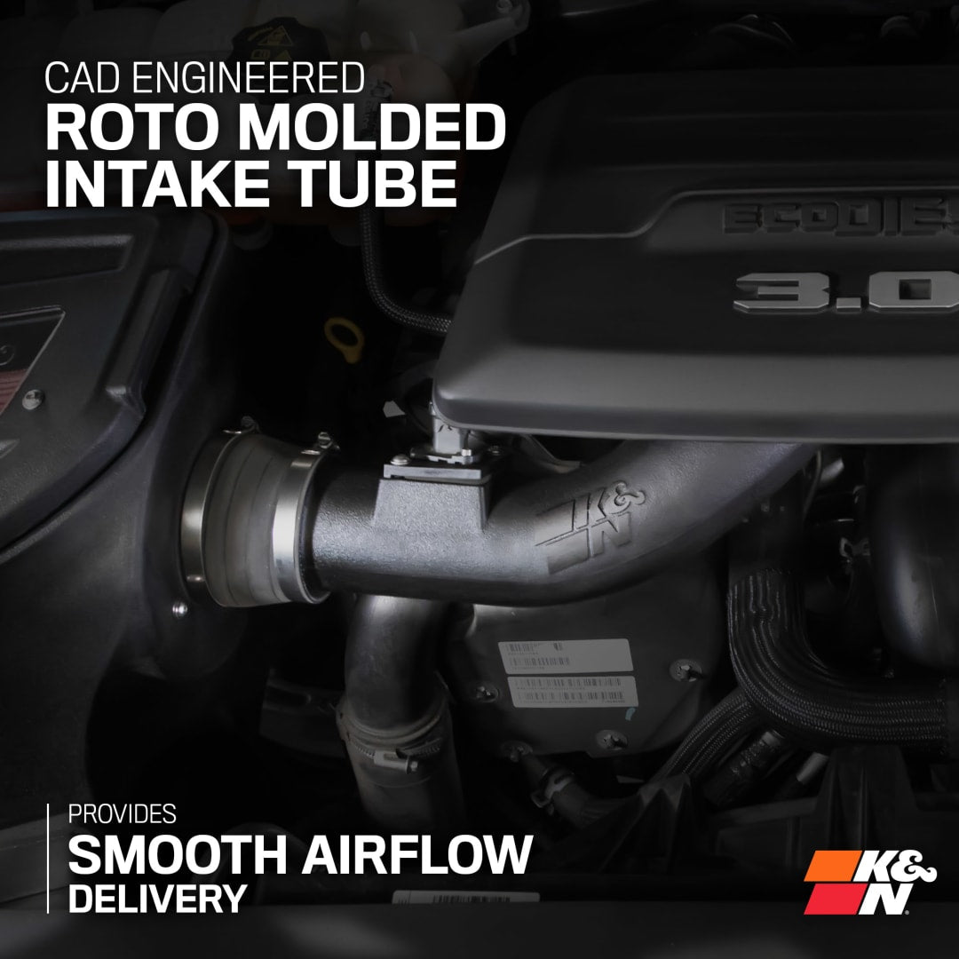 K&N 63 Series Cold Air Intake: Ram 1500 3.0L EcoDiesel 2020-2023
