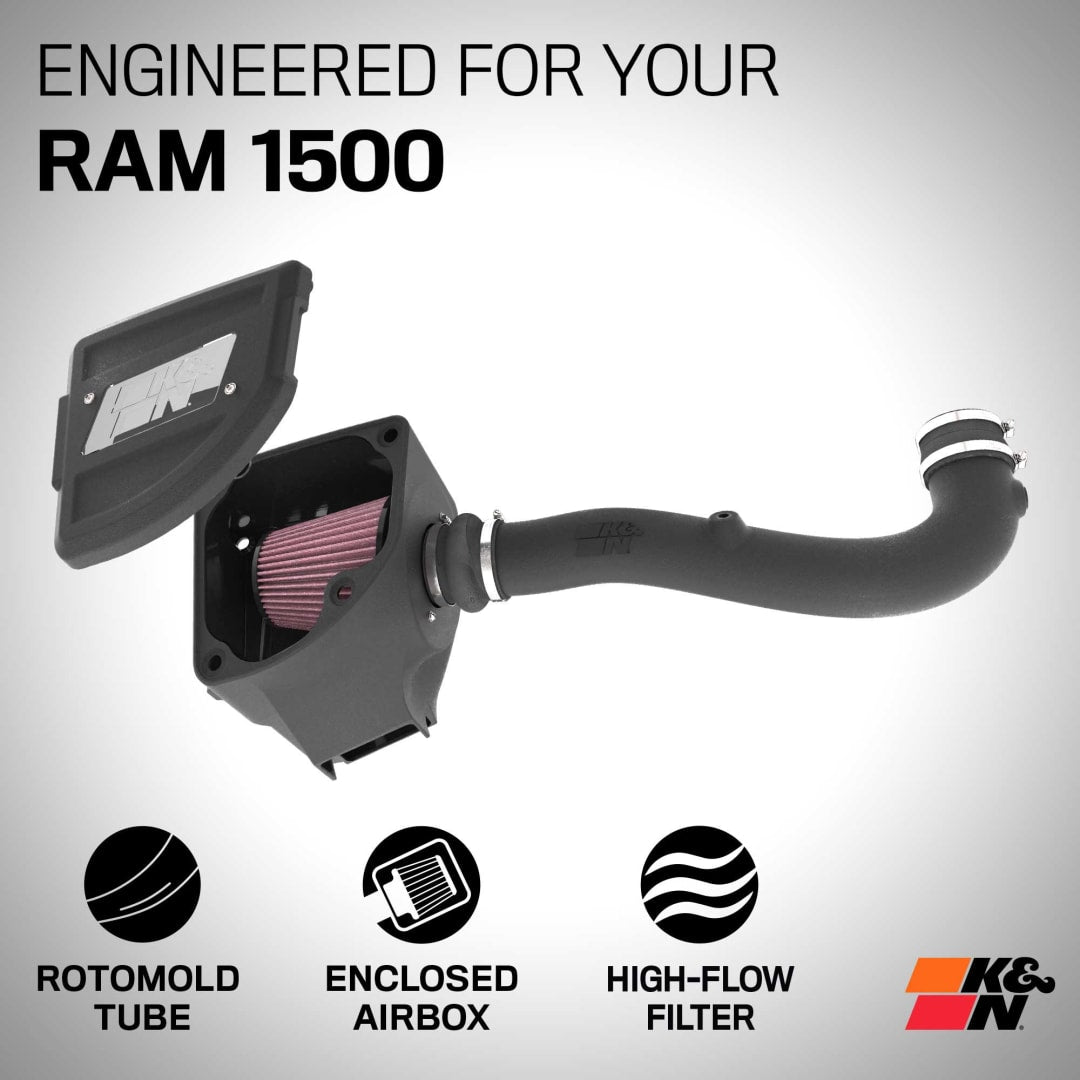 K&N 63 Series Cold Air Intake: Ram 1500 3.6L V6 2020 - 2025