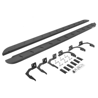 Go Rhino RB10 Slim Line Running Boards Kit w/ Brackets: Ram 2500 / 3500 Crew Cab 2011-2018 - Bedliner Coated