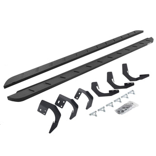 Go Rhino RB10 Slim Running Boards Kit w/ Brackets: Ram 1500 / 1500 Classic (2011-2024) - Textured Black