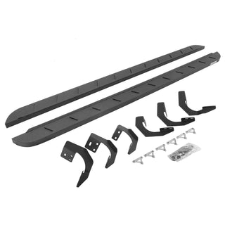 Go Rhino RB10 Slim Running Boards Kit w/ Brackets - Bedliner Coat: Ram 1500 / 1500 Classic (2011-2024)