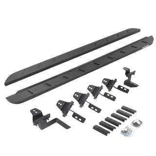 Go Rhino RB10 Slim Running Boards Kit w/ Brackets: Jeep Wrangler JK (07-18) / Grand Cherokee (05-10) - Textured Black