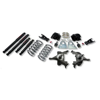Belltech Lowering Kit 3" F 4" R drop With ND Shocks: Dodge Ram V8 (Regular Cab Auto Trans) 1994 - 1999