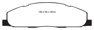 EBC 09-11 Dodge Ram 2500 Pick-up 5.7 2WD/4WD Greenstuff Rear Brake Pads