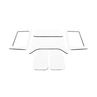 DEI 11-18 Jeep Wrangler JK 4-Door Boom Mat Complete Headliner Kit - 6 Piece - White