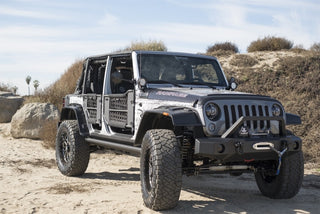 Rampage Trailguard Front Bumper (FRONT): Jeep Wrangler JK 2007-2018 - Black