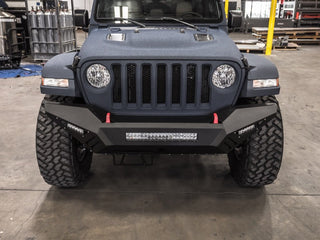 Road Armor Spartan Bolt-On Front Bumper Skid Plate Guard: Jeep Wrangler JL 2018-2020 w/ Tex Black