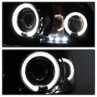 Spyder LED Halo Projector Headlights (Black): Dodge Dakota / Durango 1997 - 2004