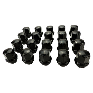 Crown Auto Black Lug Nut Kit M14x1.5: Fits Jeep 2018-2024 Wrangler / Gladiator / Grand Cherokee