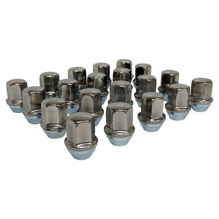 Crown Auto 20-Pc SS Capped Lug Nut Set M14x1.5: Fits Jeep 2018-2024 Wrangler / Gladiator / Grand Cherokee