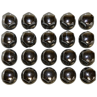 Crown Auto 20-Pc SS Capped Lug Nut Set M14x1.5: Fits Jeep 2018-2024 Wrangler / Gladiator / Grand Cherokee