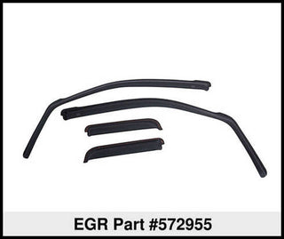 EGR Matte Black In-Channel Window Visors Front and Rear Set: Fits Most Ram 1500 / 2500 / 3500 Models (2019-2026)