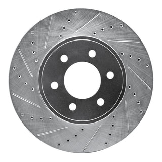 R1 Concepts Drilled & Slotted Brake Rotor (FRONT LEFT): Dodge Durango 1998-2003