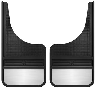 Husky Liners Black Rubber Front Mud Flaps: Fits Most Dodge / Jeep / Ram Models w/ Weight