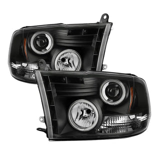 Spyder CCFL Halo Projector Headlights (Black): Dodge Ram 2009 - 2014