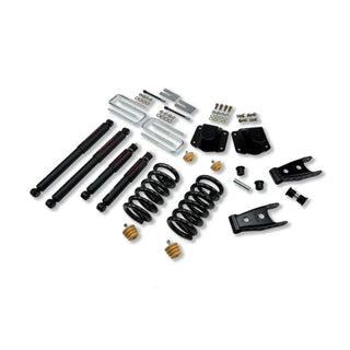 Belltech Lowering Kit 3" F 4" R drop With ND Shocks: Dodge Ram 3500 (V10 & Diesel) 1994 - 2002