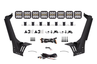 Diode Dynamics Jeep JL SS5 Sport CrossLink Windshield - White Combo Lightbar Kit