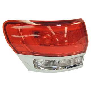 Crown Auto Left Tail Lamp Assembly Chrome Bezel (REAR LEFT): Jeep Grand Cherokee 2014-2018