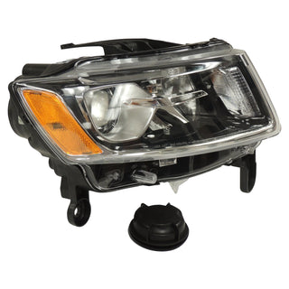 Crown Auto Headlight Assembly Silver Bezels (RIGHT): Jeep Grand Cherokee 2014-2015 3.6L/5.7L