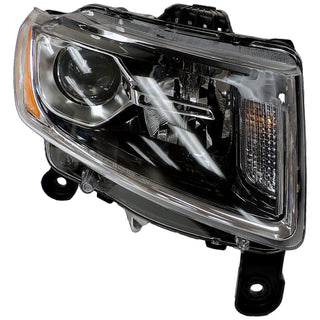 Crown Auto Headlight Assembly Silver Bezels (RIGHT): Jeep Grand Cherokee 2014-2015 3.6L/5.7L