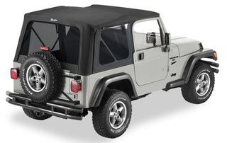 Bestop Replace A-Top Soft Top (Black Denim Tinted Windows) (F&R): Jeep Wrangler TJ 1997-2002 2.5L/4.0L