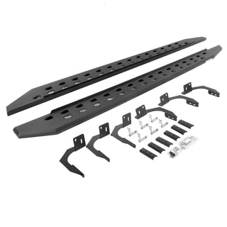 Go Rhino RB20 Slim Running Boards Kit w/ Brackets: Fits Most Dodge Ram 1500 / 2500 / 3500 Crew Cab Models (2002-2026) - Textured Black
