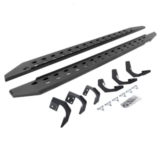 Go Rhino RB20 Slim Running Boards Kit w/ Brackets: Fits Most Ram 1500 Crew Cab Models (2019-2024) - Textured Black