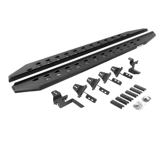 Go Rhino RB20 Slim Running Boards Kit w/ Brackets: Jeep Wrangler / Grand Cherokee (2005-2018) - Textured Black