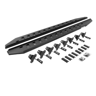 Go Rhino RB20 Slim Running Boards Kit w/ Brackets: Fits Most Jeep Wrangler Models (2007-2026) - Textured Black