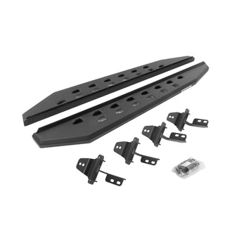 Go Rhino RB20 Slim Running Boards Kit w/ Brackets: Fits Most Jeep Wrangler / Grand Cherokee Models (2005-2018) - Textured Black