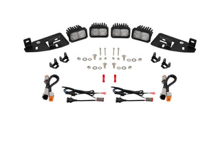 Diode Dynamics SSC2 LED Fog Pocket Kit White Sport: Ram 1500 2019-2024 6.2L/5.7L