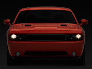 Raxiom Halo Projector Headlights w/ Sequential Turn Signals (FRONT): Dodge Challenger 2008-2014 - Black Housing/Clear Lens