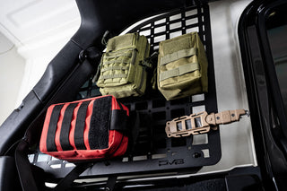 DV8 Offroad Rear Window Molle Panels (REAR): Jeep Wrangler 2018-2025 2.0L/3.6L