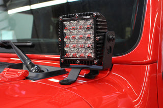Go Rhino 6in Q4 Series Light Mount: Fits Most Jeep Wrangler / Gladiator Models (2007-2026)